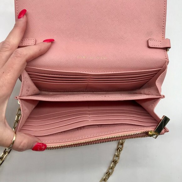 Tory Burch Pink Saffiano Leather Robinson Chain Crossbody - Picture 10 of 10